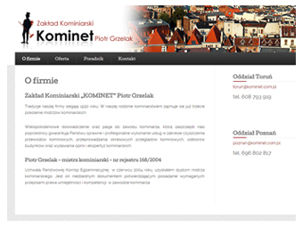 Kominet.com.pl – strona internetowa